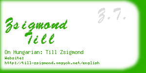 zsigmond till business card